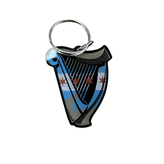 Chicago Harp Keychain