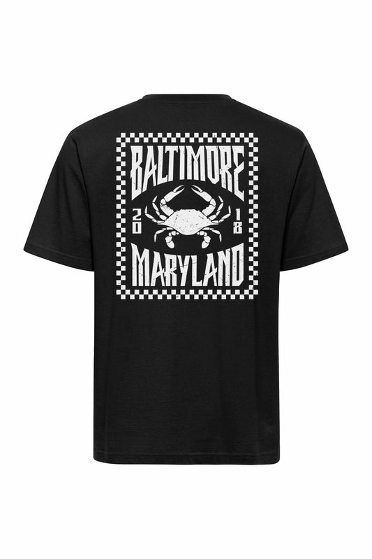 Black Checker Crab Tee